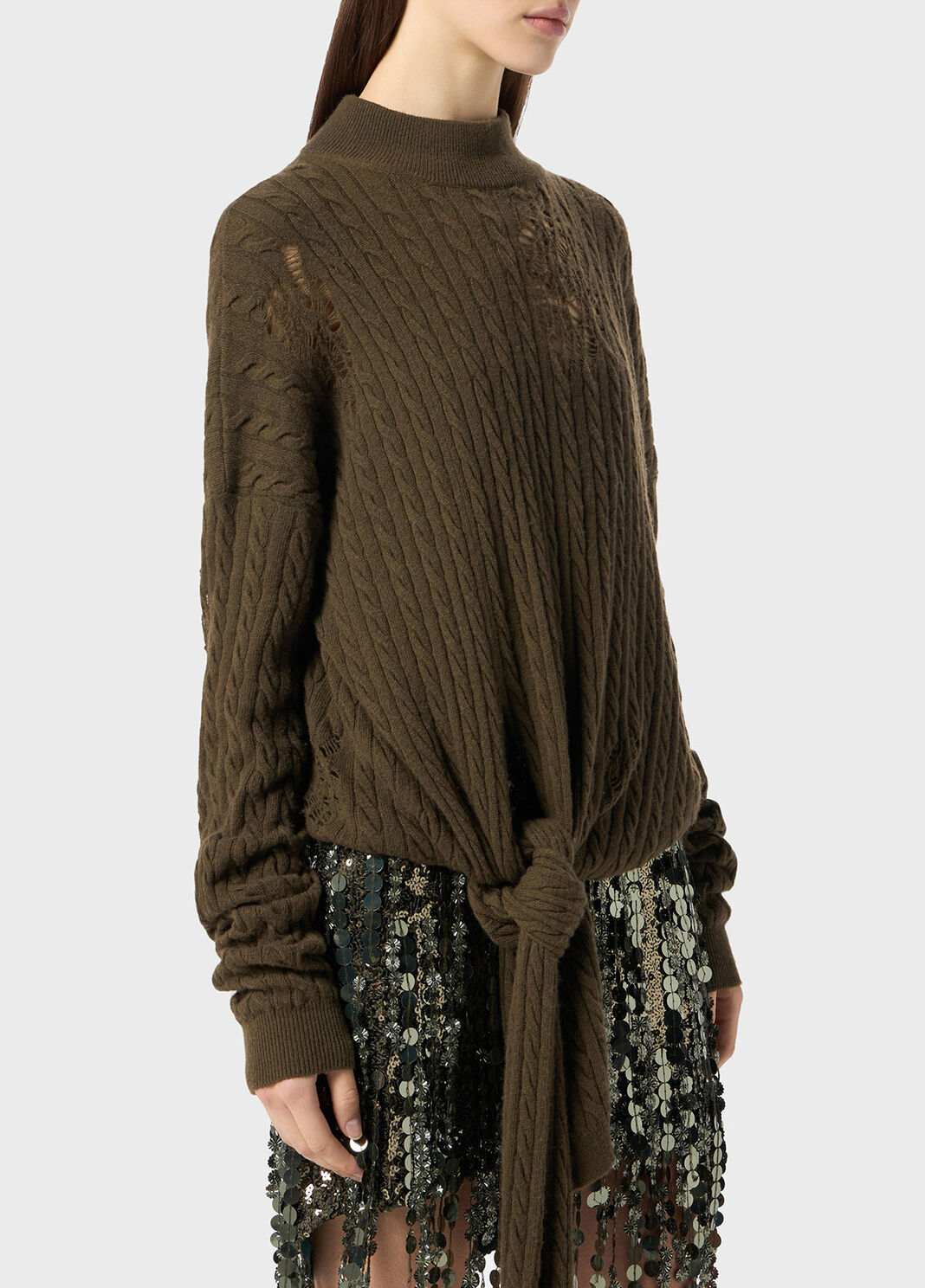 Twisted knit sweater with front knot  Blumarine - large image number 2