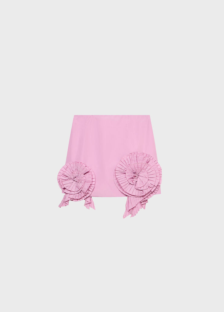 Short taffeta skirt with 3D roses  Blumarine - medium