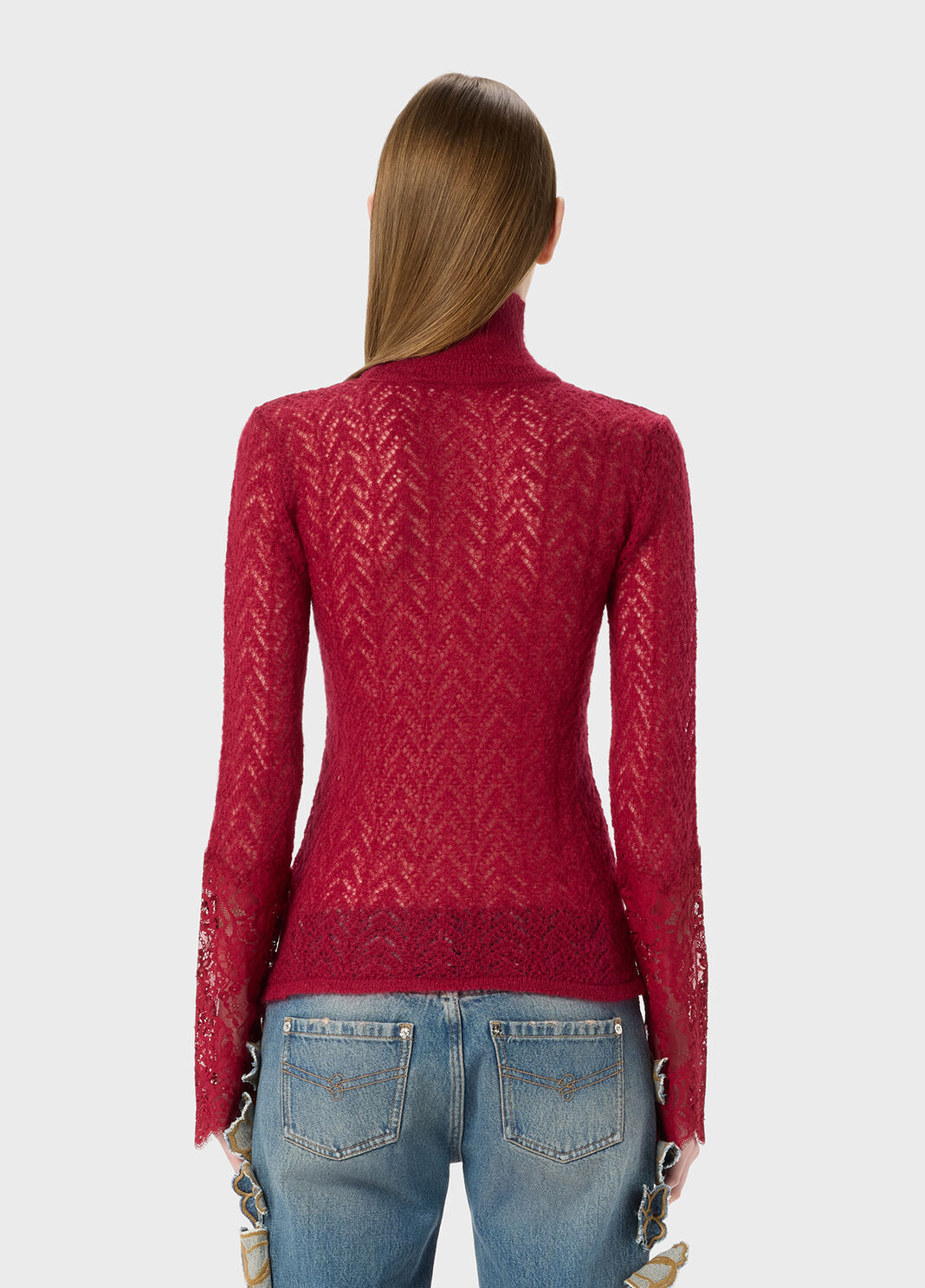Lace detail knitted top  Blumarine - large image number 1
