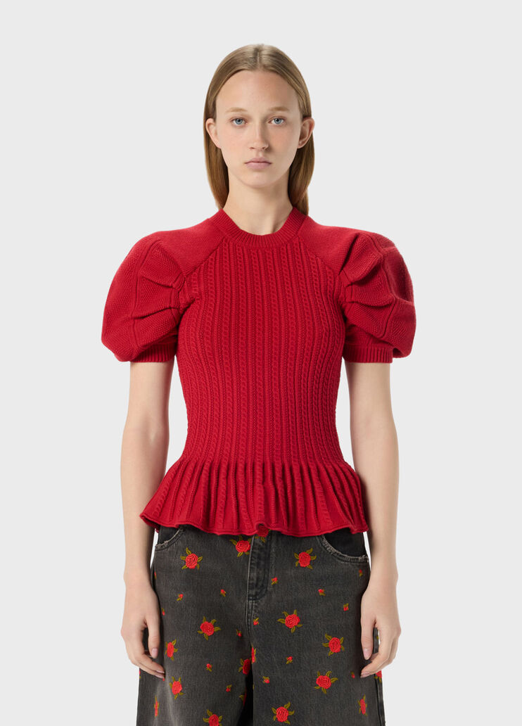 Rib-knit jumper with flounce  Blumarine - medium