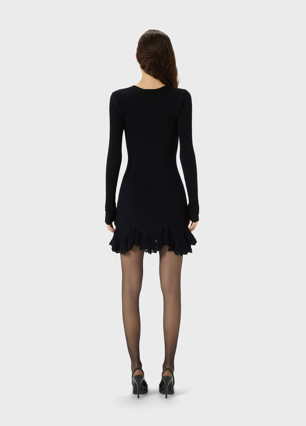 Knit dress with scalloped ruffle  Blumarine - large image number 1