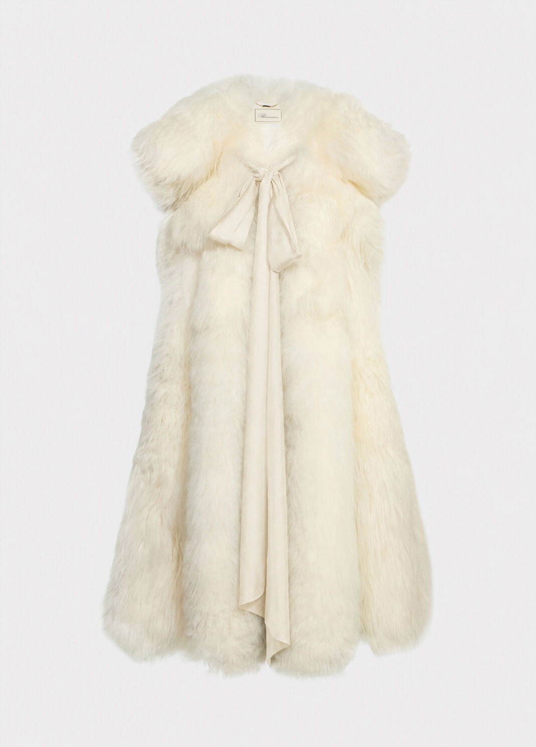 Fur cape with satin bow  Blumarine - large image number 4