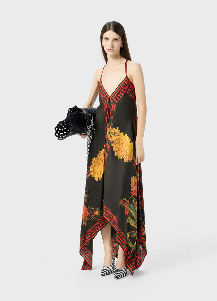 Long printed twill dress  Blumarine - large image number 3