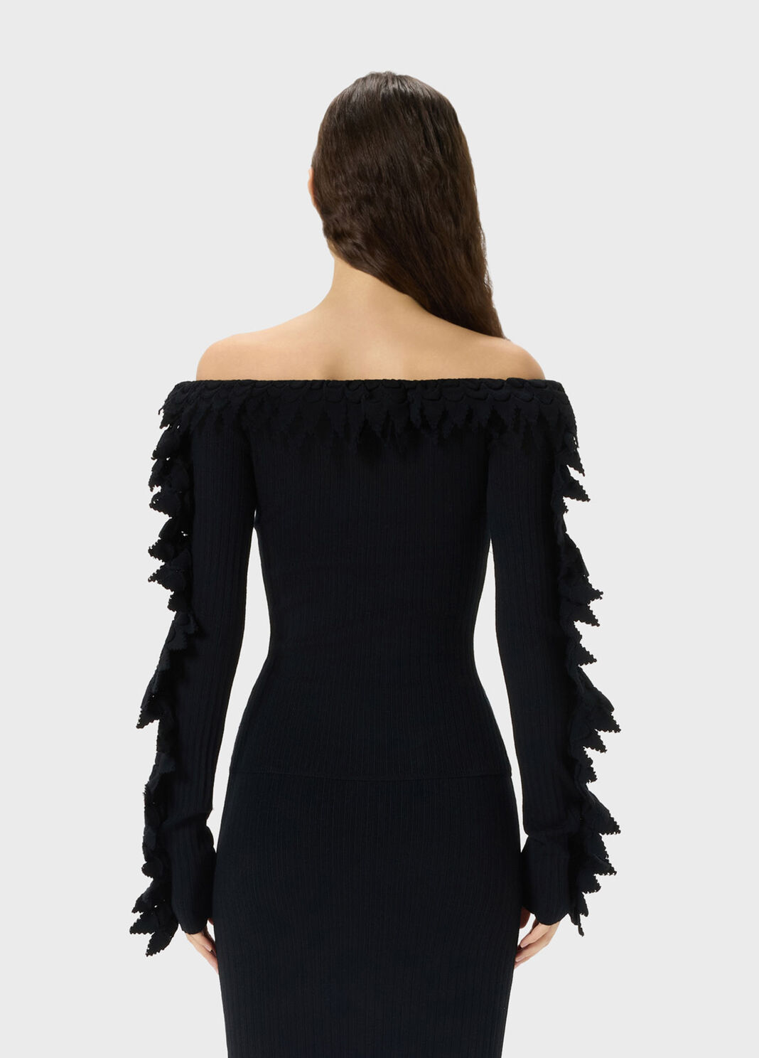 Jersey de punto acanalado con volantes festoneados  Blumarine - large image number 1
