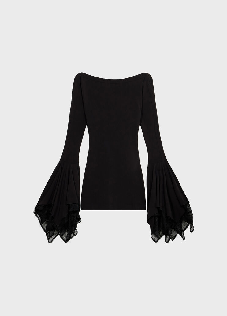 Short jersey dress with lace ruffles  Blumarine - medium