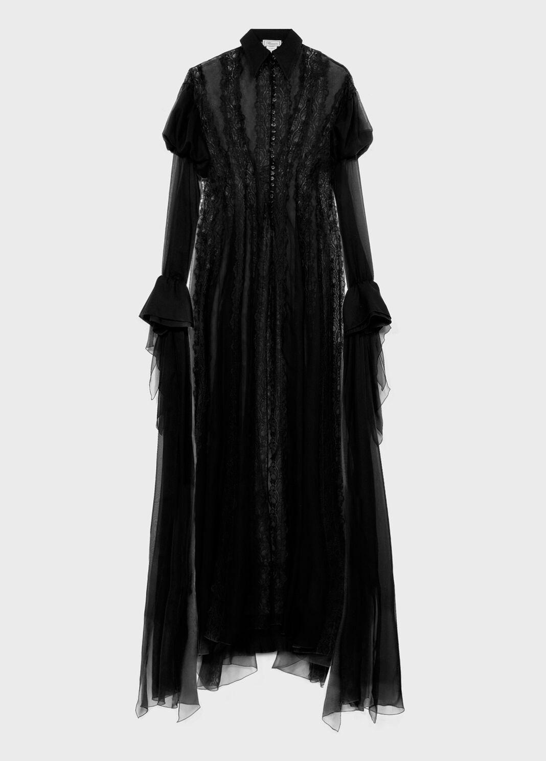 Chiffon and lace shirt dress  Blumarine - large image number 4