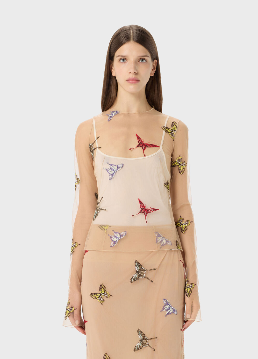 Tulle Sweater with Embroidery  Blumarine - large image number 0