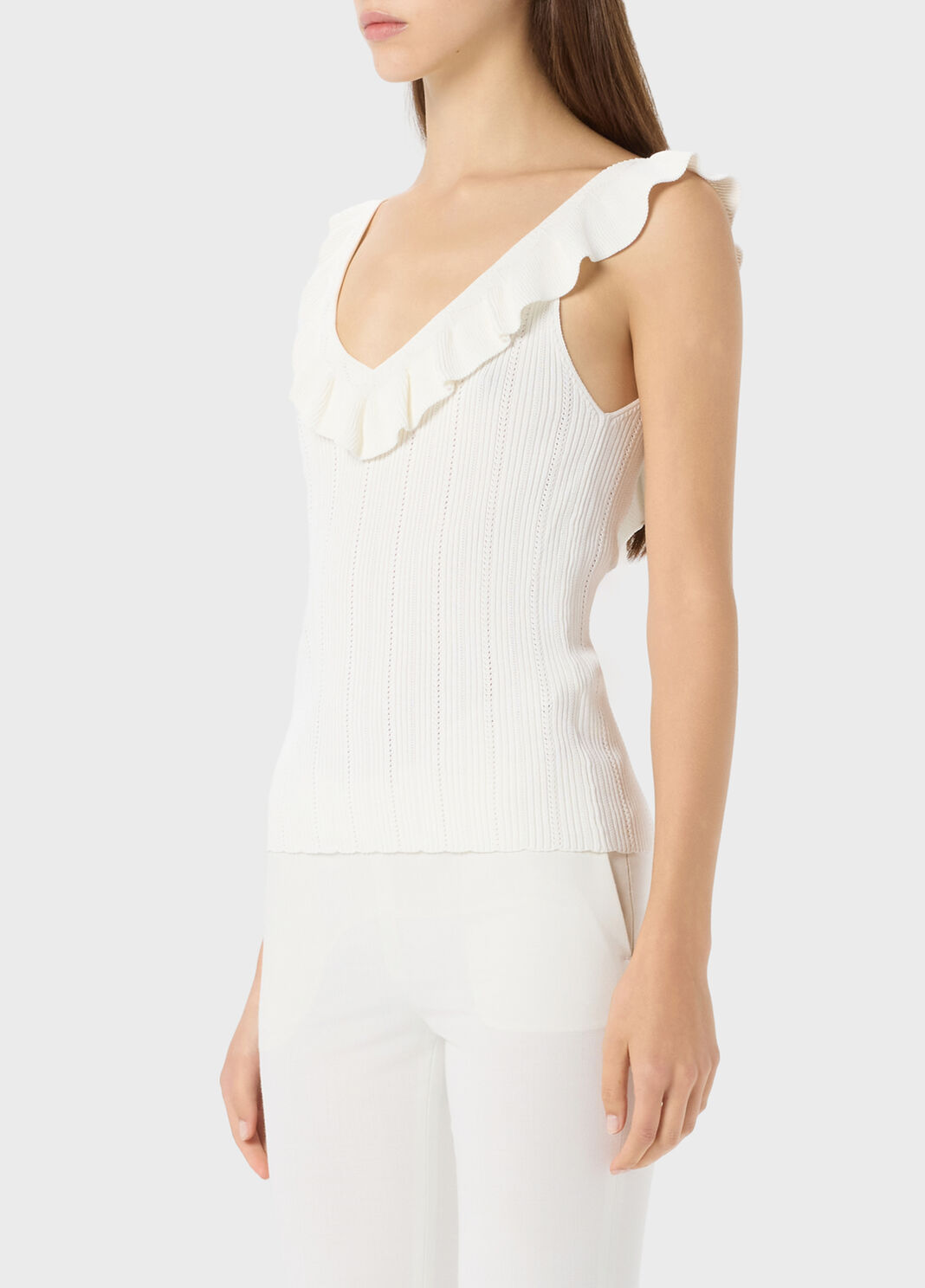 Ribbed Top with Ruffles  Blumarine - large image number 2