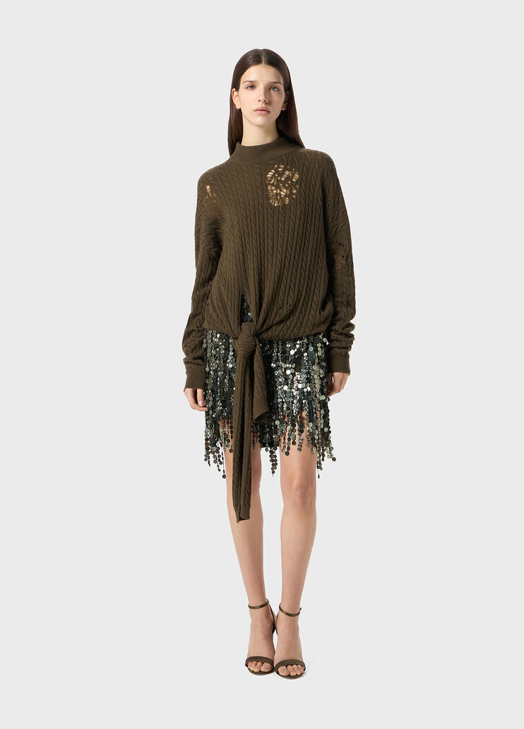 Twisted knit sweater with front knot  Blumarine - large image number 3