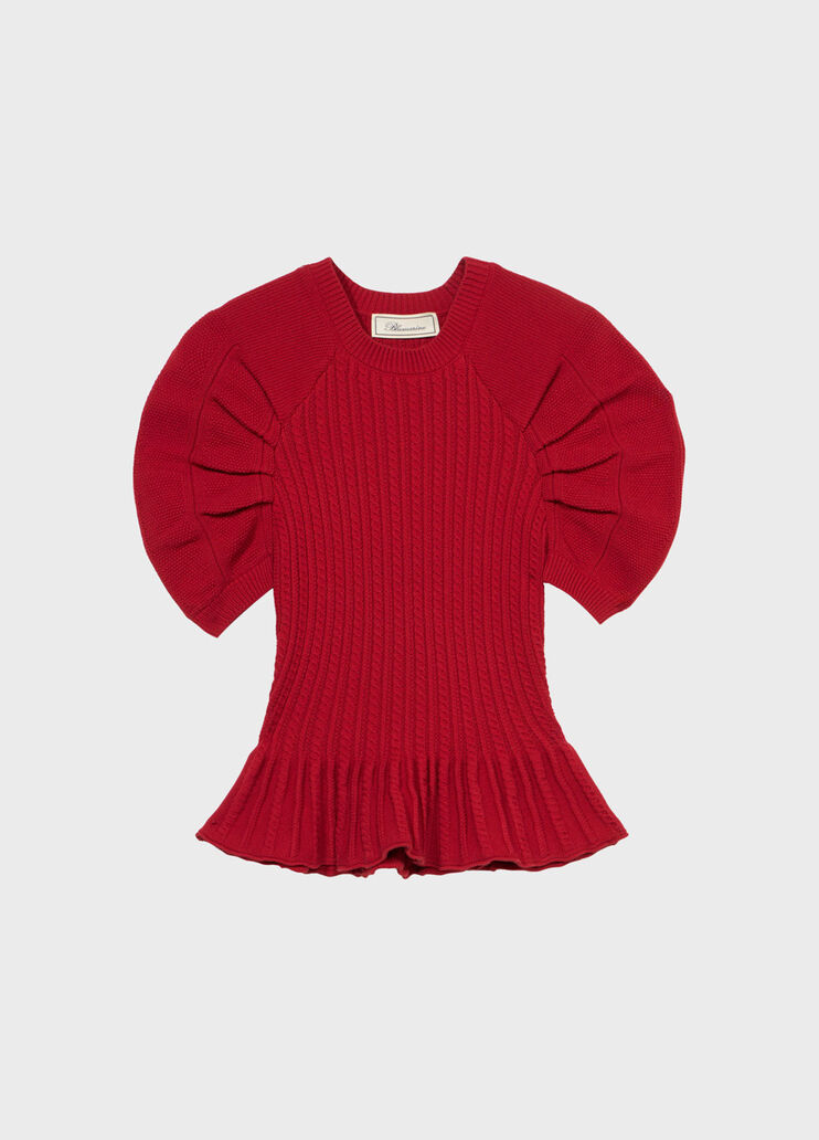 Rib-knit jumper with flounce  Blumarine - medium