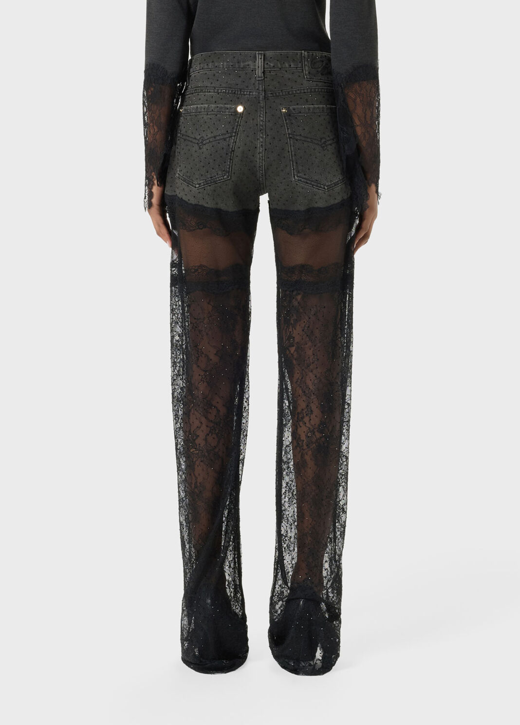 Jeans with tulle and lace  Blumarine - large image number 1