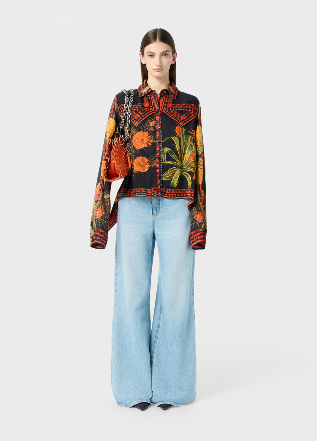 Foulard-print twill shirt  Blumarine - large image number 3