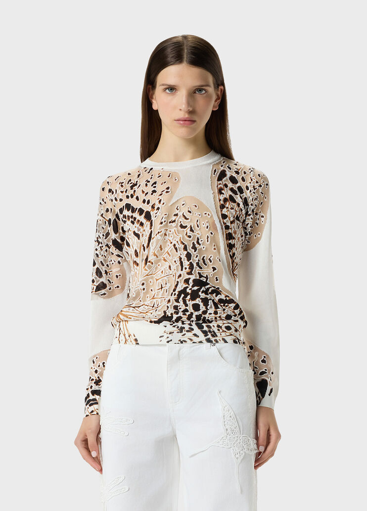Butterfly Print D&eacute;vor&eacute; Sweater  Blumarine - medium