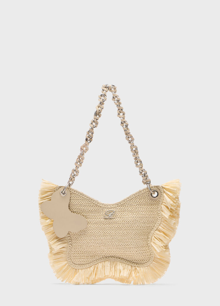 Butterfly raffia shoulder bag  Blumarine - medium