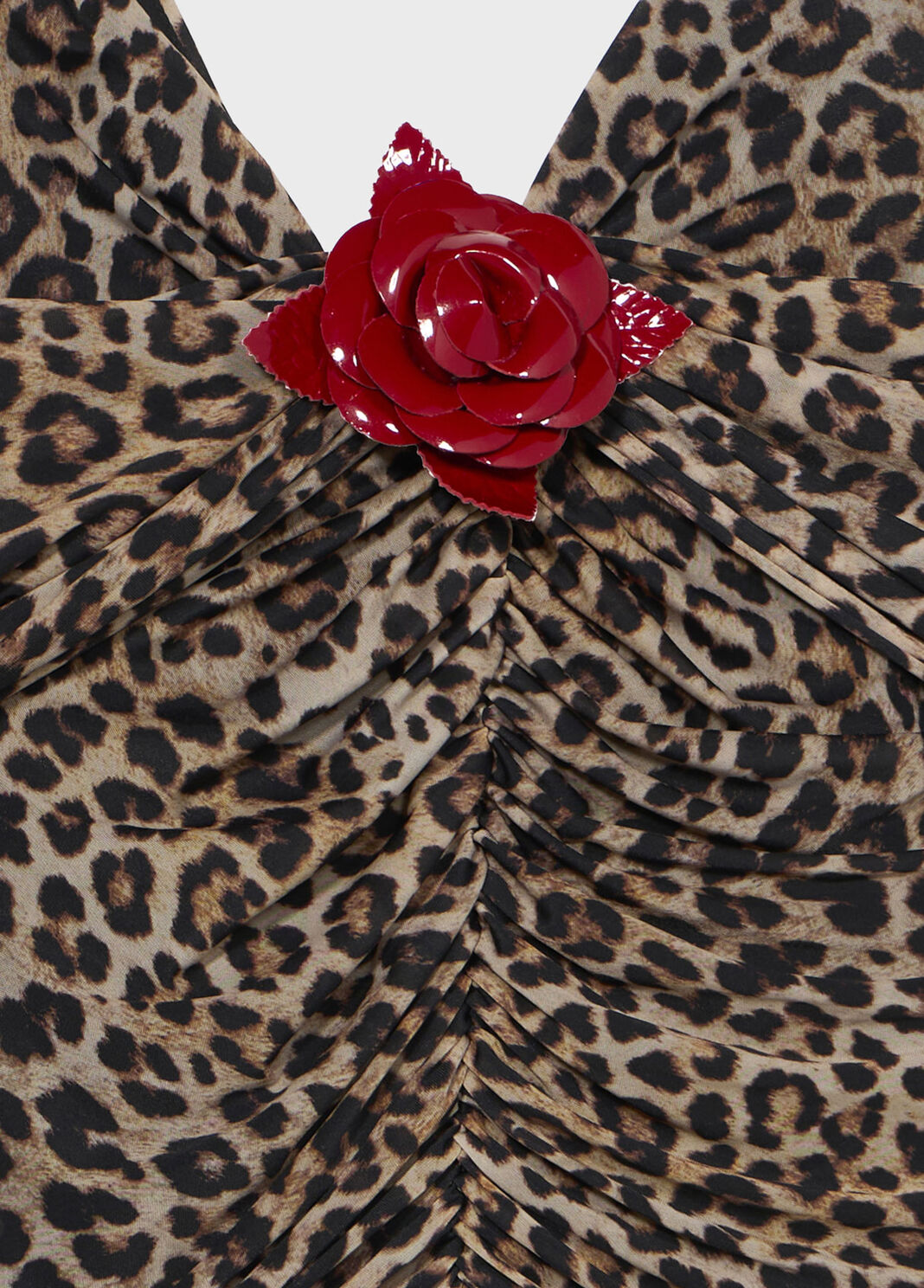 Long printed jersey dress with brooch  Blumarine - large image number 6