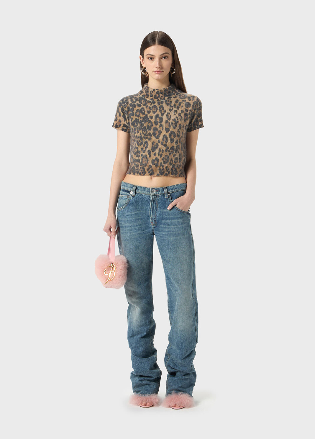 Grandad neck sweater with animal-print  Blumarine - large image number 3