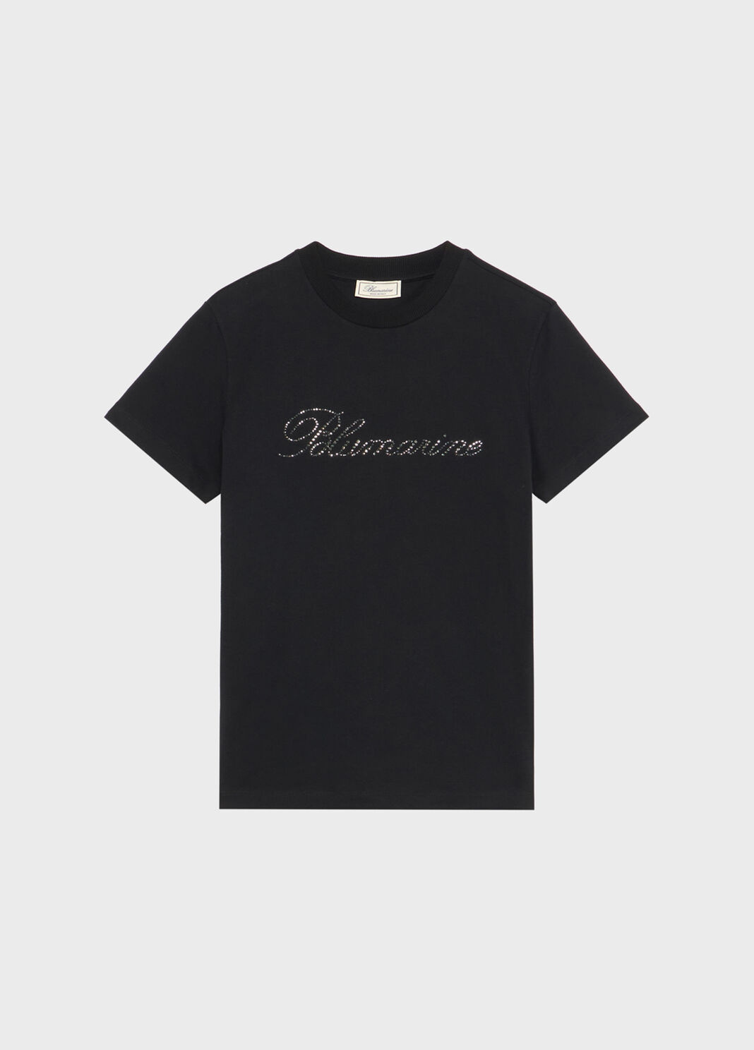 Jersey t-shirt with blumarine logo embroidery in rhinestones  Blumarine - large image number 4