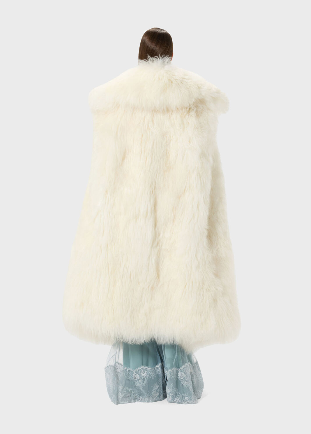 Fur cape with satin bow  Blumarine - large image number 1