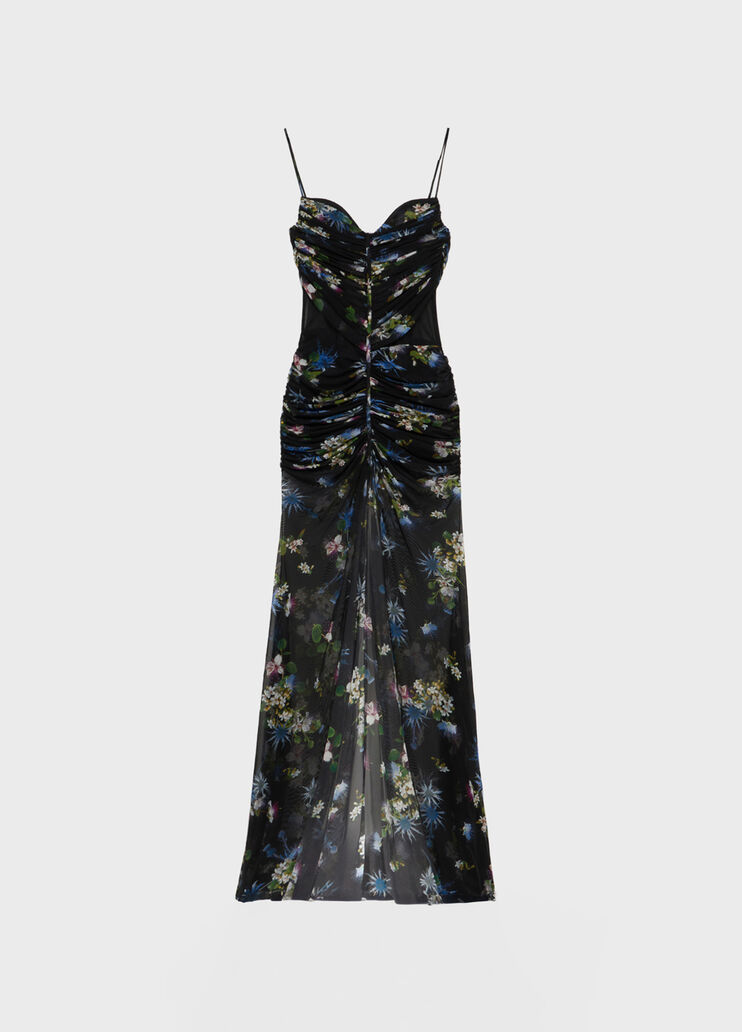 Abito bustier in tulle stampato con spacco  Blumarine - medium Abito bustier in tulle stampato con spacco  Blumarine - medium