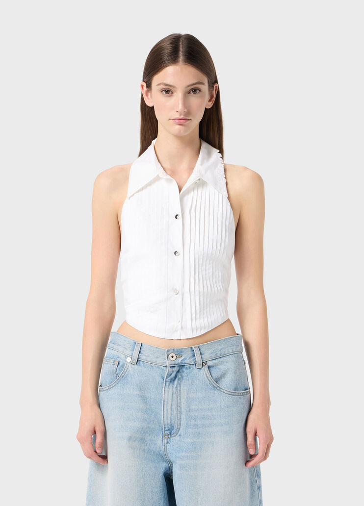 Pleated poplin top  Blumarine - medium
