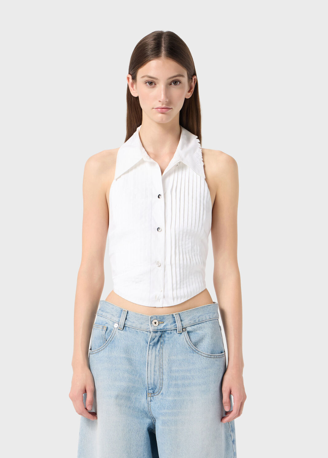 Pleated poplin top  Blumarine - large image number 0
