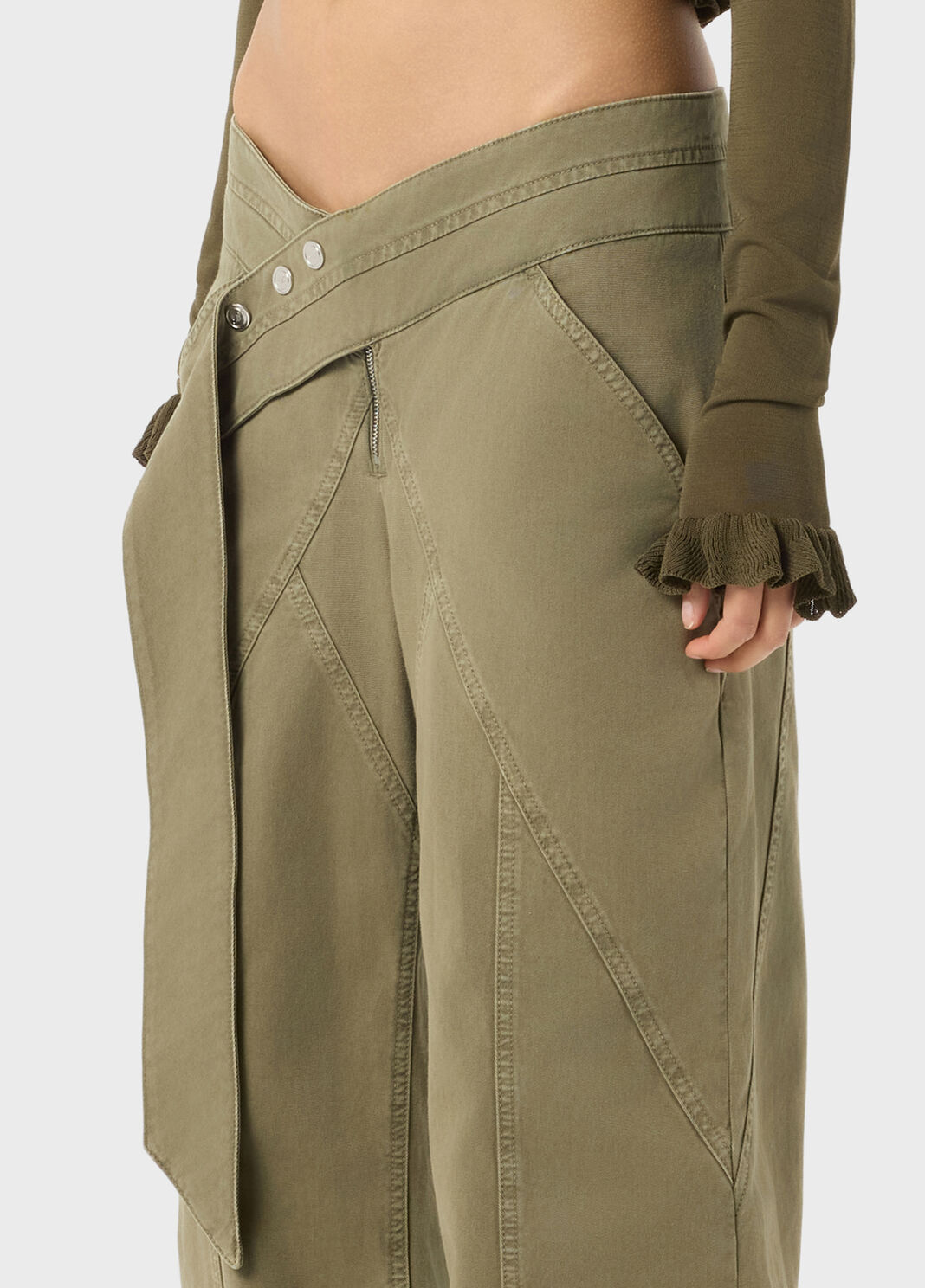 Pantalon large en coton bull  Blumarine - large image number 2