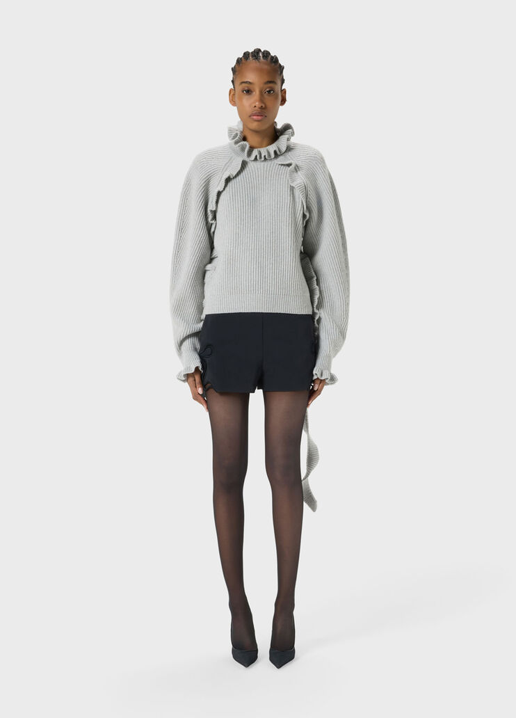 Wool cardigan with ruching and flounced detailing  Blumarine - medium