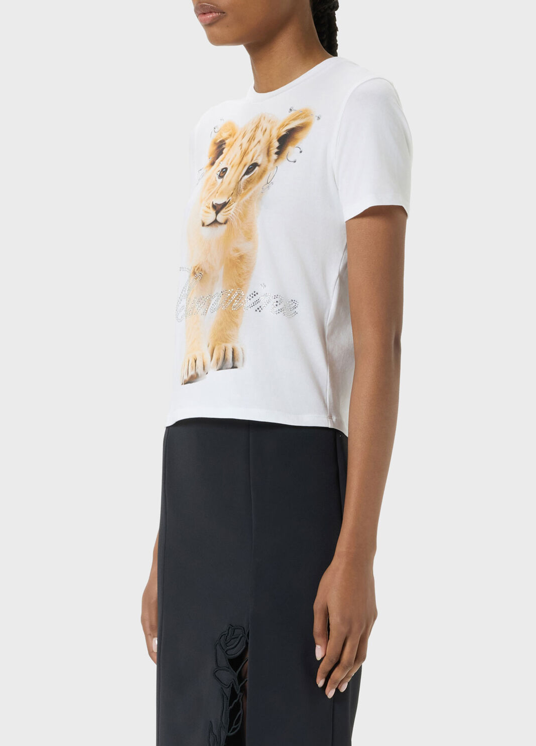 Jersey T-shirt with print and Blumarine logo  Blumarine - large image number 2