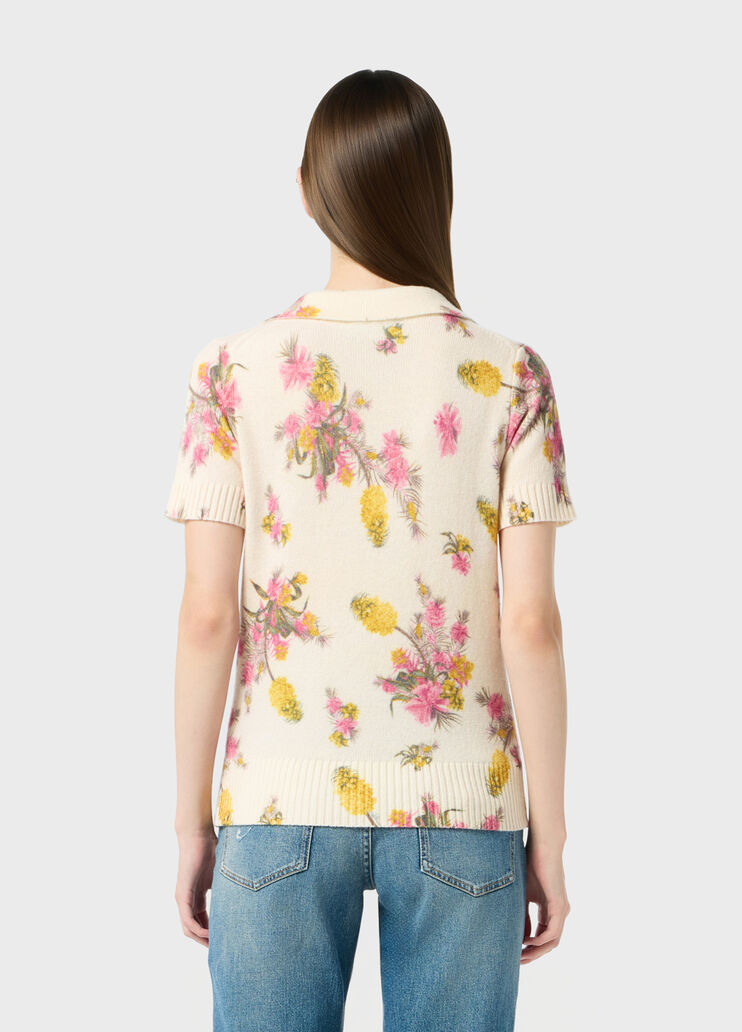 Printed wool polo-shirt with embroidery  Blumarine - large image number 1