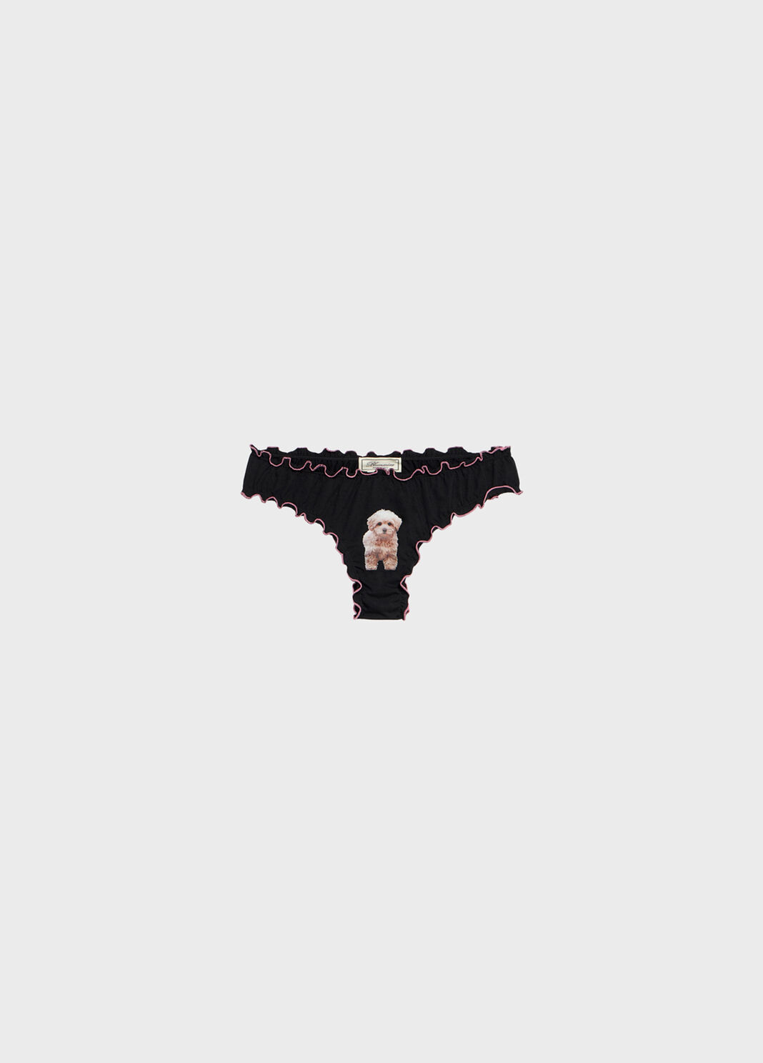 Puppy print jersey briefs with ruffles  Blumarine - large image number 4