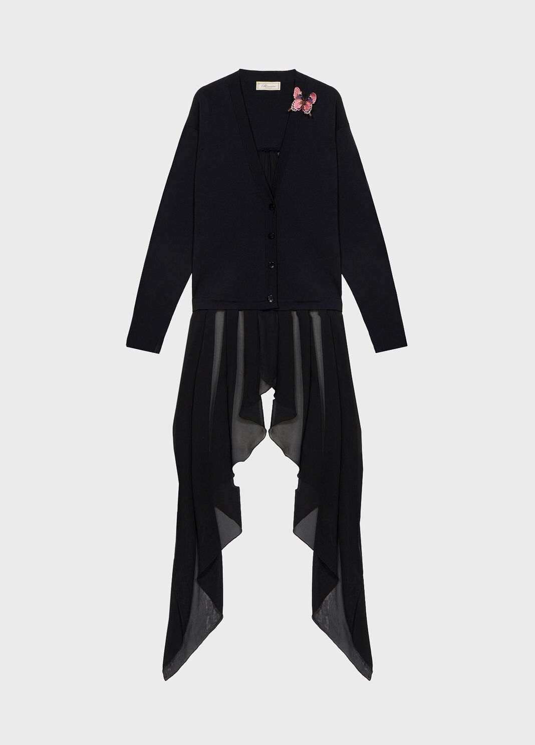 Knit Cardigan with Embroidery and Swallow Tails  Blumarine - large image number 4