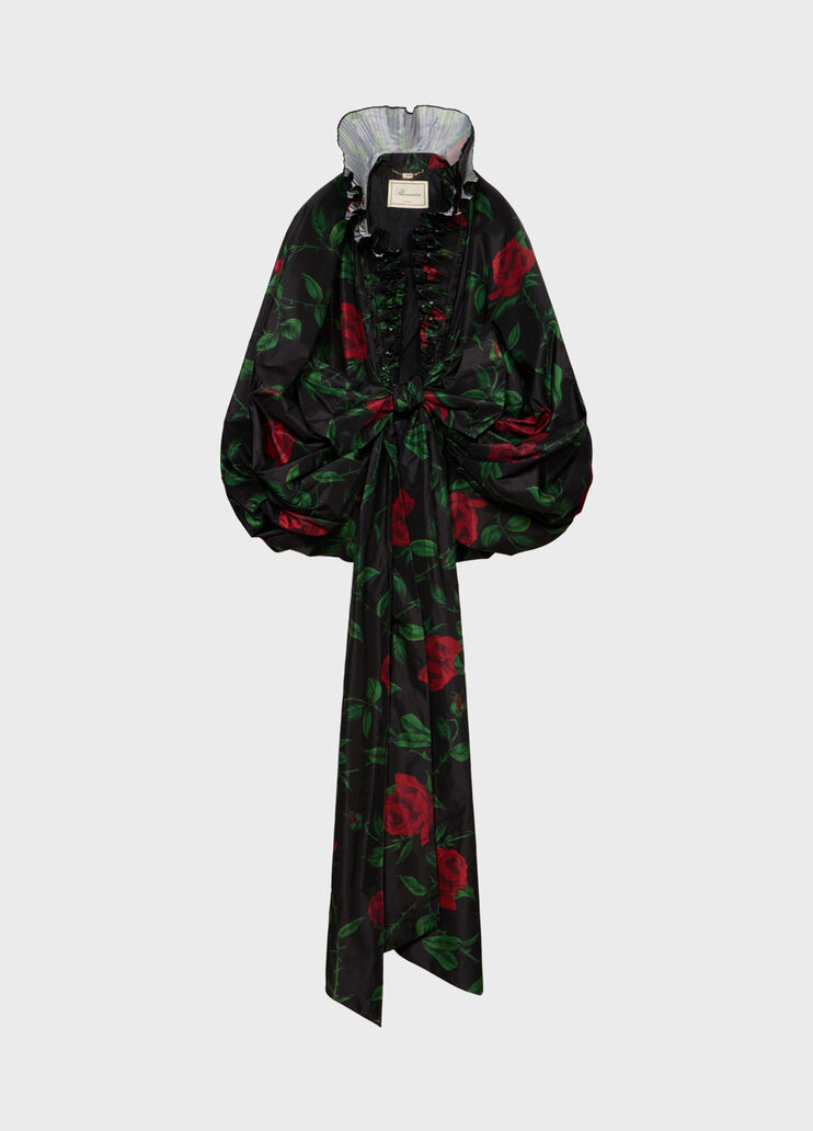 Cape en taffetas imprim&eacute; &agrave; liens  Blumarine - medium