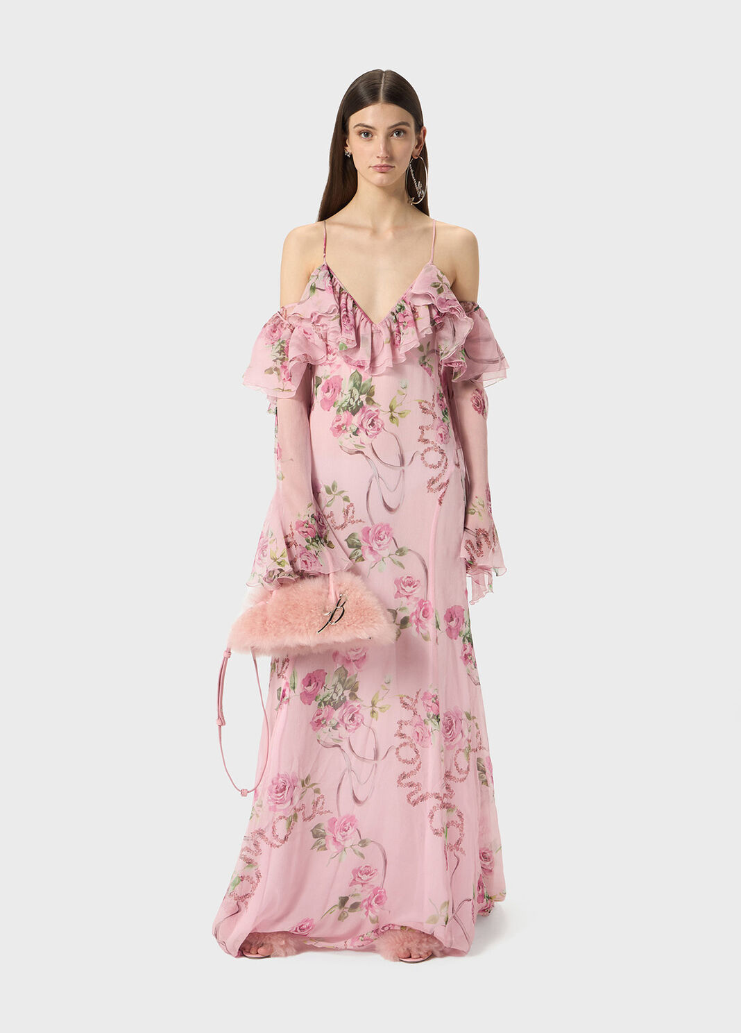 Printed silk creponne dress  Blumarine - large image number 3