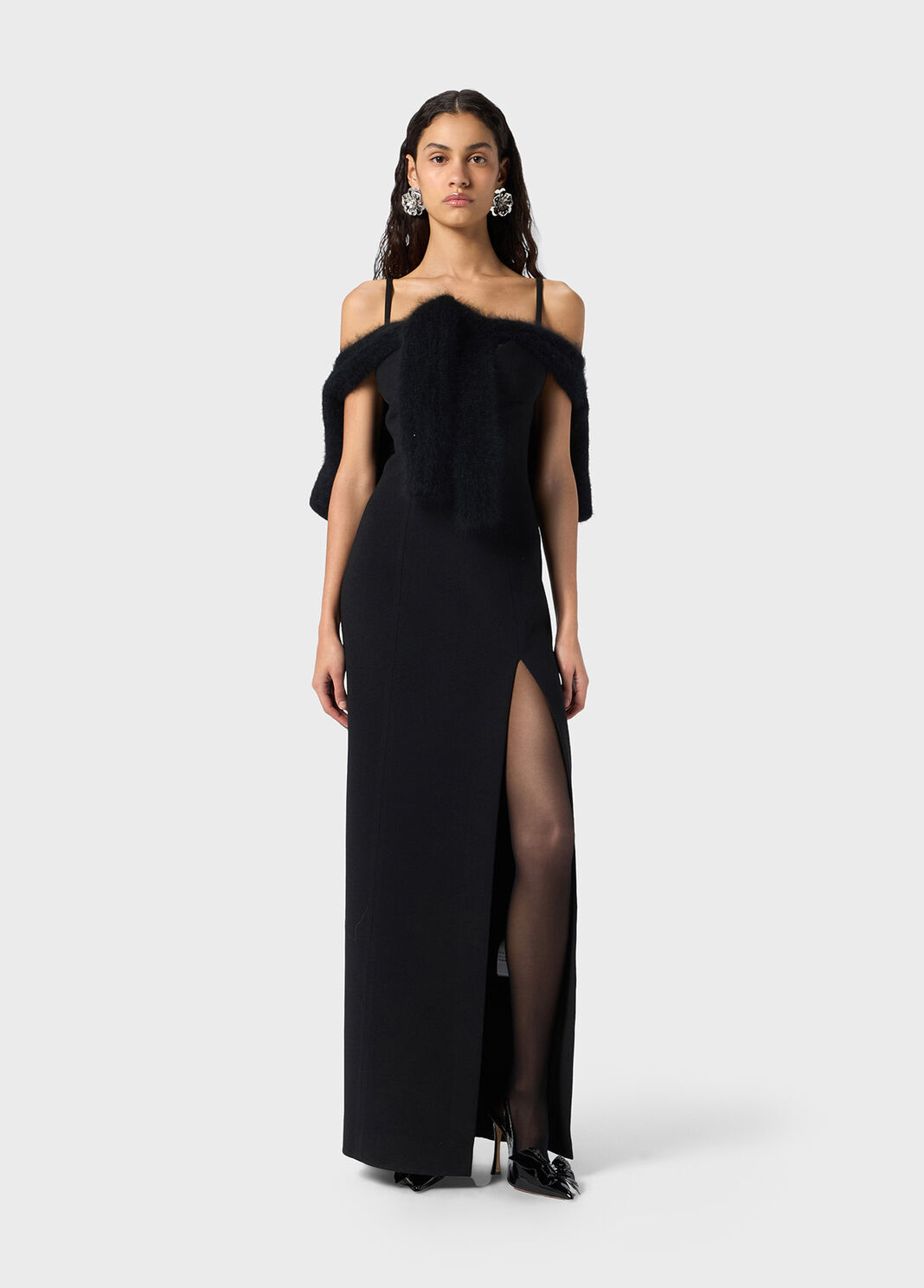 Long crepe dress with slit  Blumarine - large image number 3