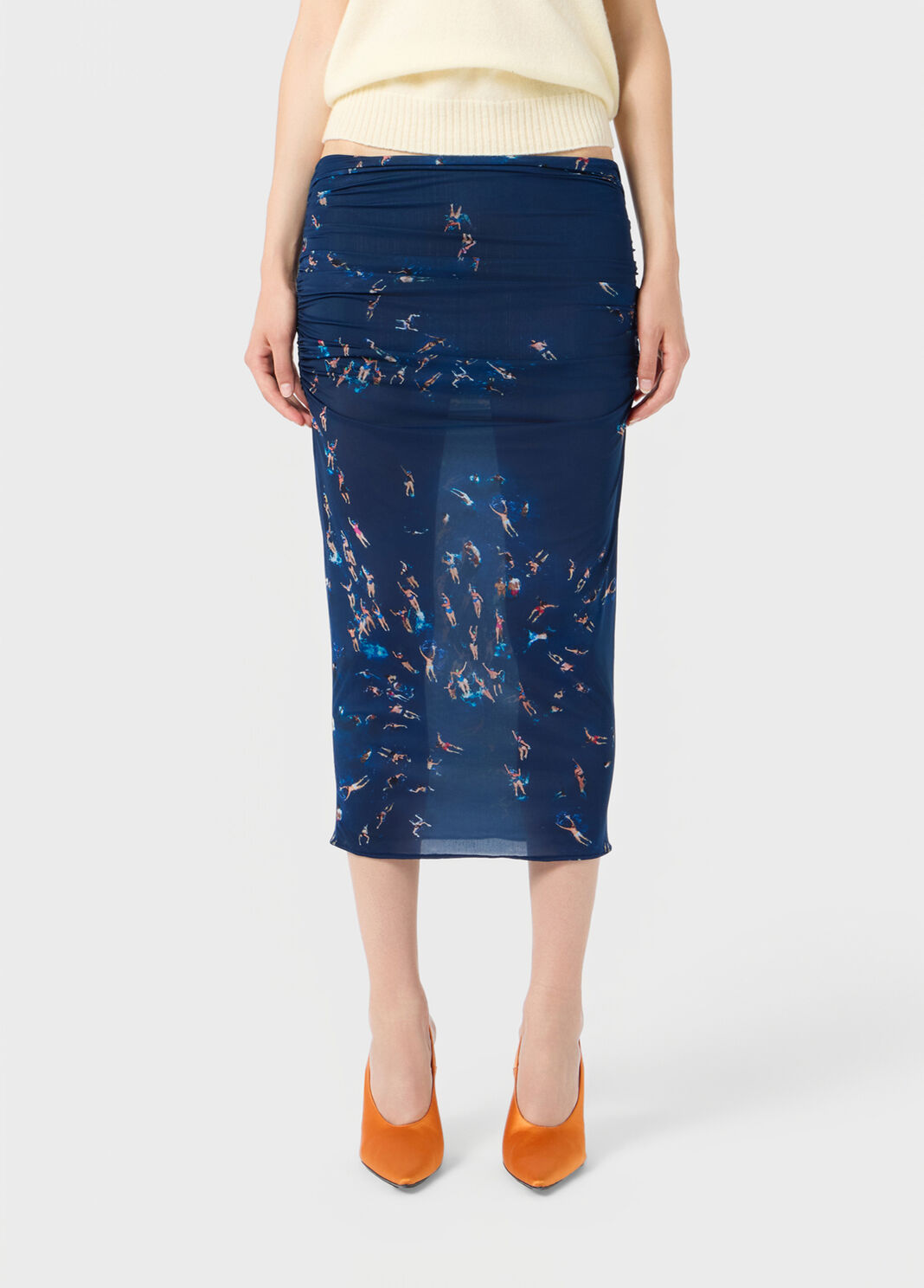 Second-skin printed jersey midi skirt  Blumarine - large image number 0
