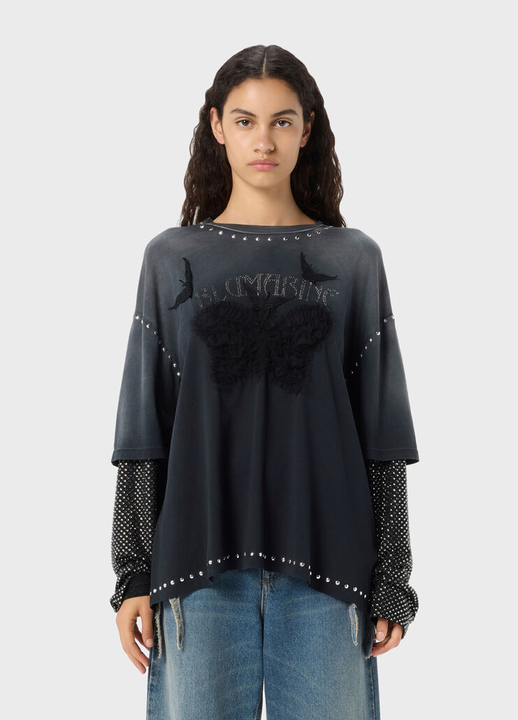 Camiseta con tachuelas y bordados  Blumarine - medium