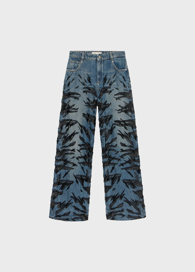Wide leg jeans with embroidery  Blumarine - medium