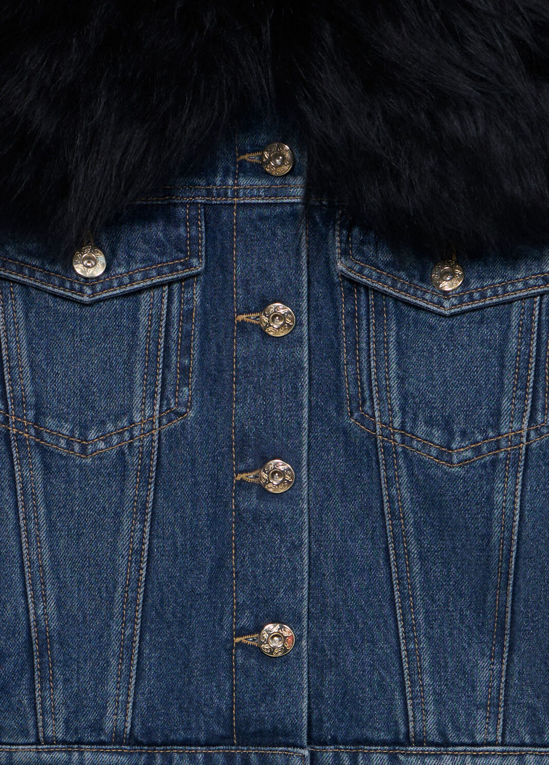 Denim jacket with fur collar  Blumarine - large image number 6