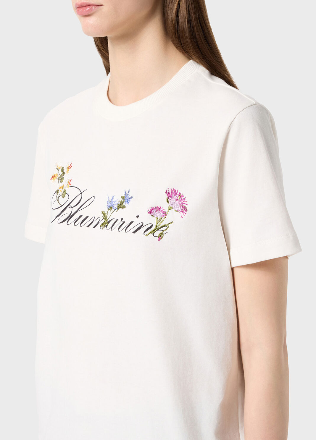 T-shirt with embroidery and logo print  Blumarine - large image number 2
