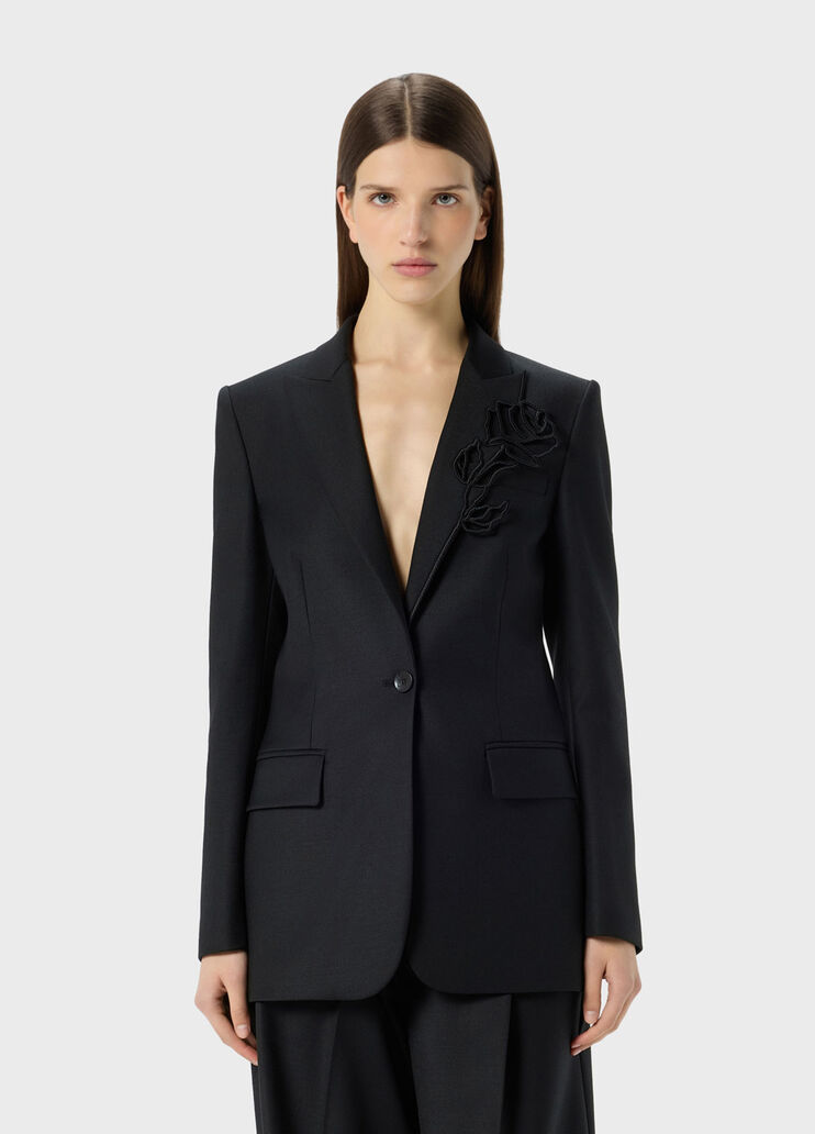 Tailored jacket with rose embroidery  Blumarine - medium
