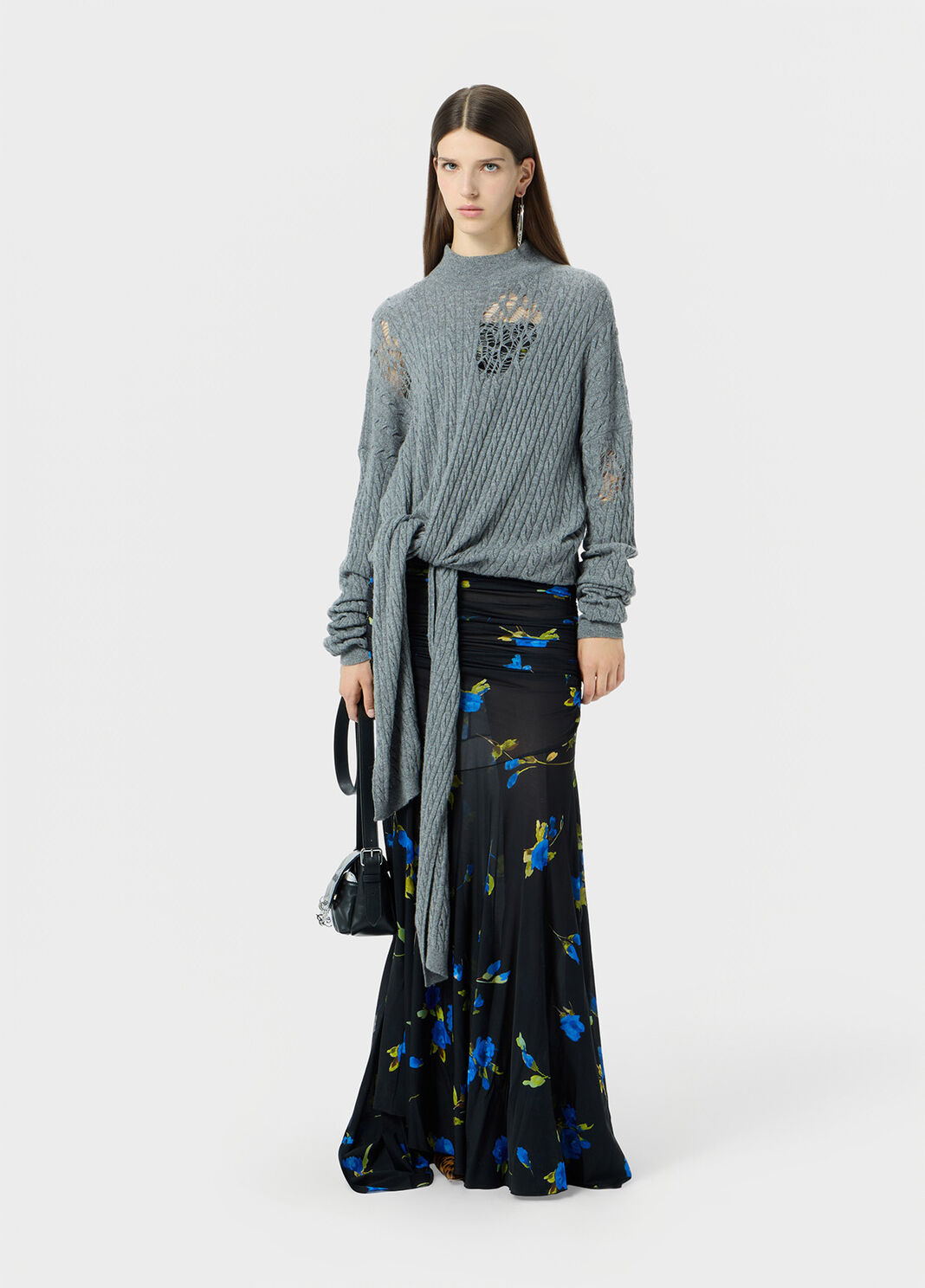 Long jersey dress with floral print  Blumarine - large image number 3