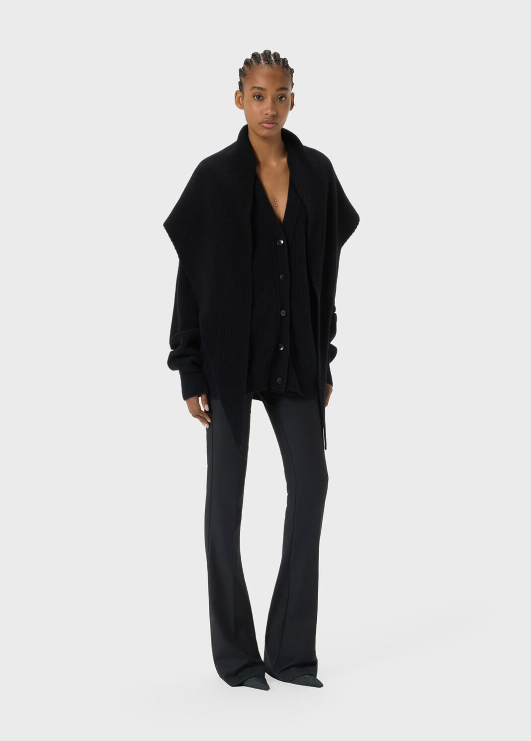 Wool cardigan with cape detail  Blumarine - large image number 3