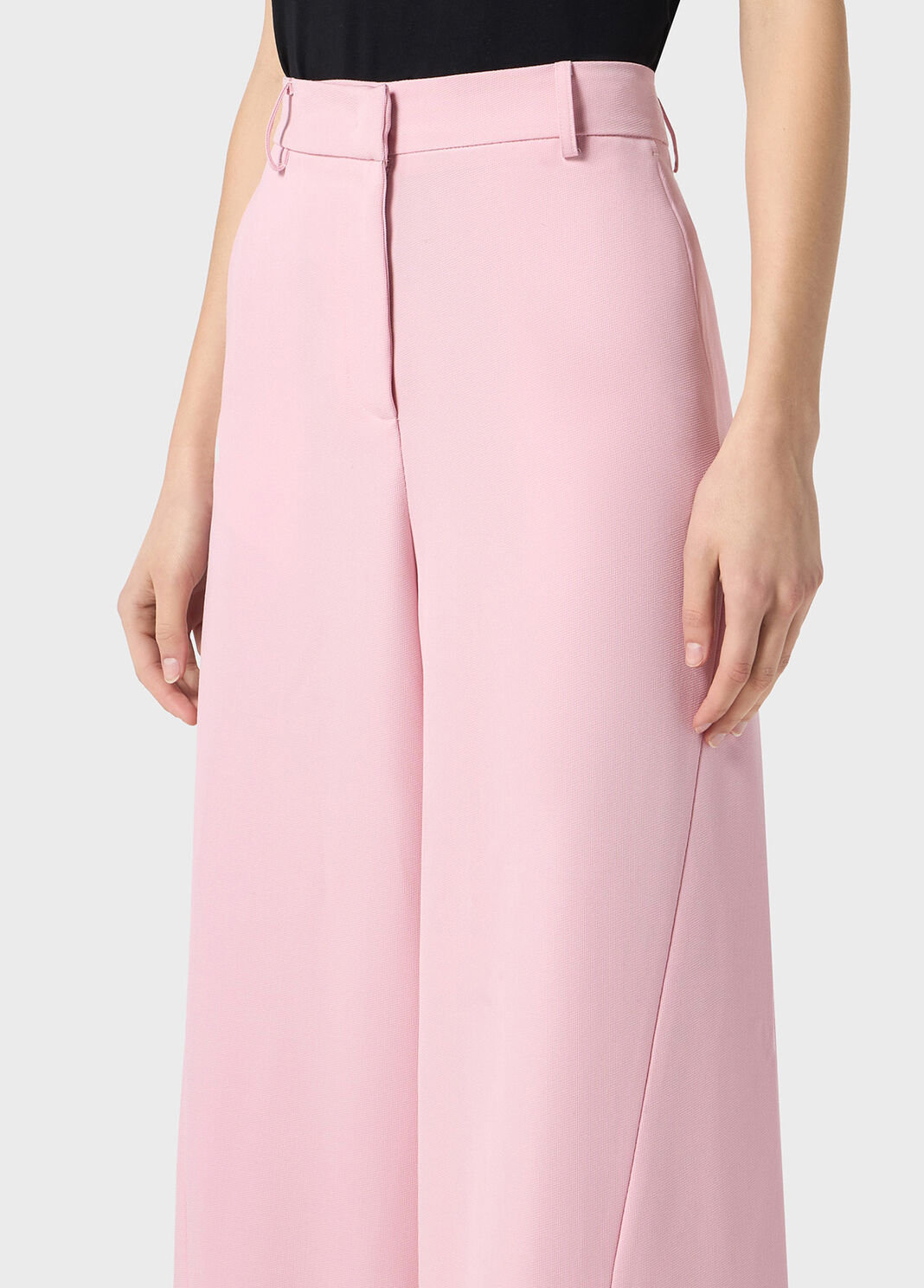 Superwide-leg pants in grain de poudre wool  Blumarine - large image number 2
