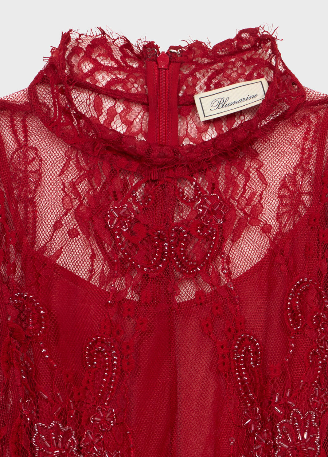 Short lace dress with embroidery  Blumarine - large image number 6