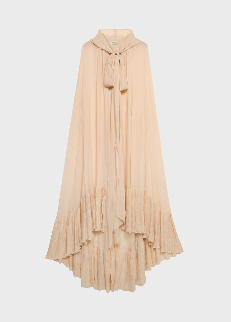 Georgette cape with hood and pleated ruffle  Blumarine - medium