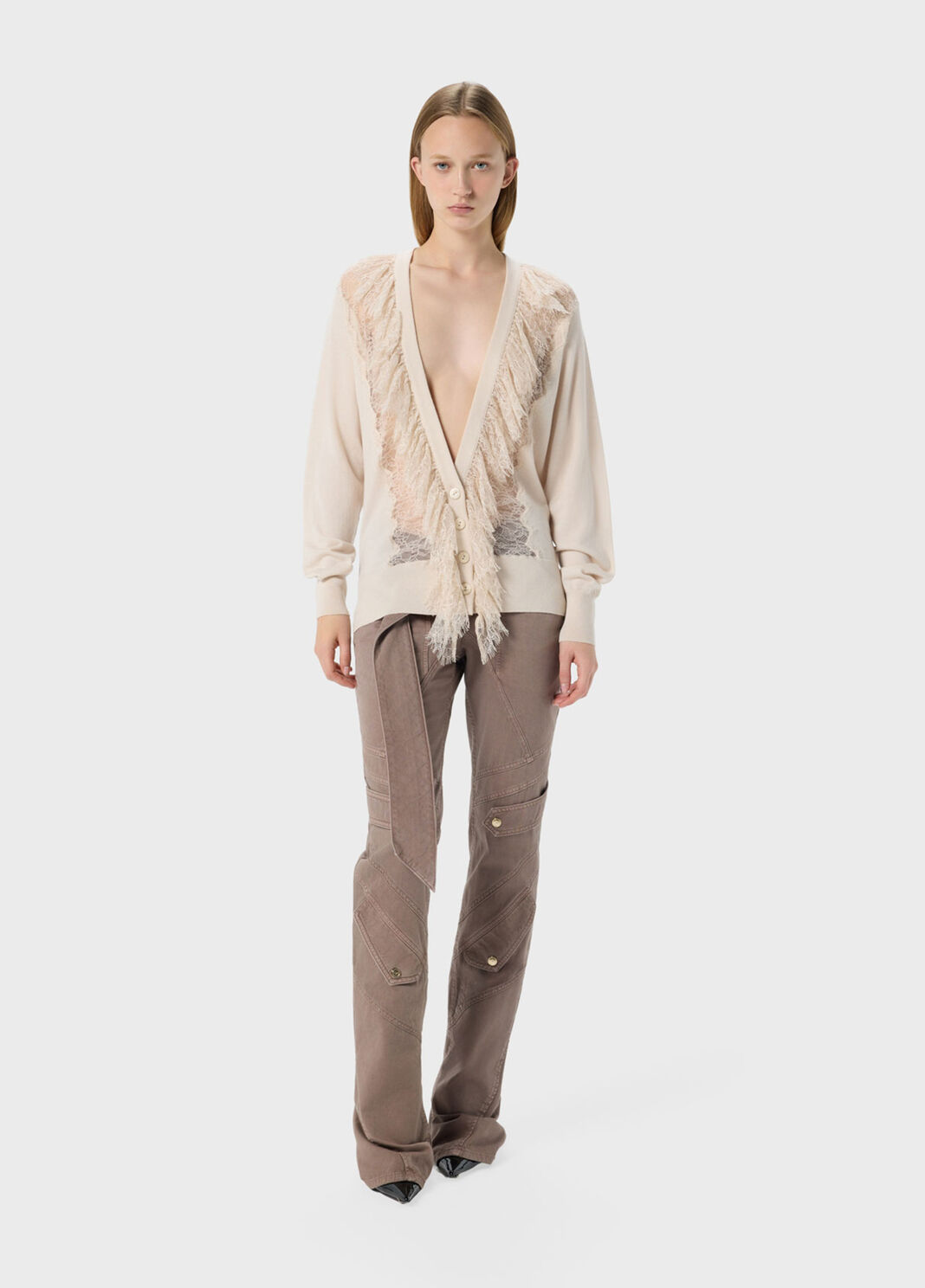 Cardigan aus Wolle mit Volant aus Spitze  Blumarine - large image number 3