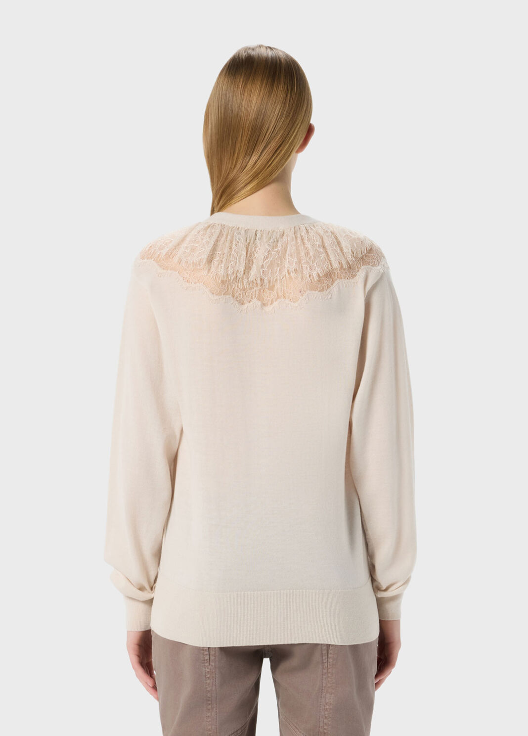 Cardigan aus Wolle mit Volant aus Spitze  Blumarine - large image number 1