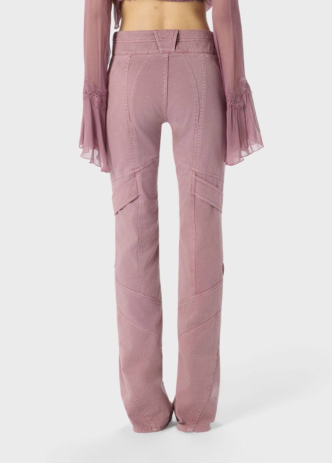 Pantal&oacute;n cargo con faj&iacute;n y aplicaciones  Blumarine - large image number 1