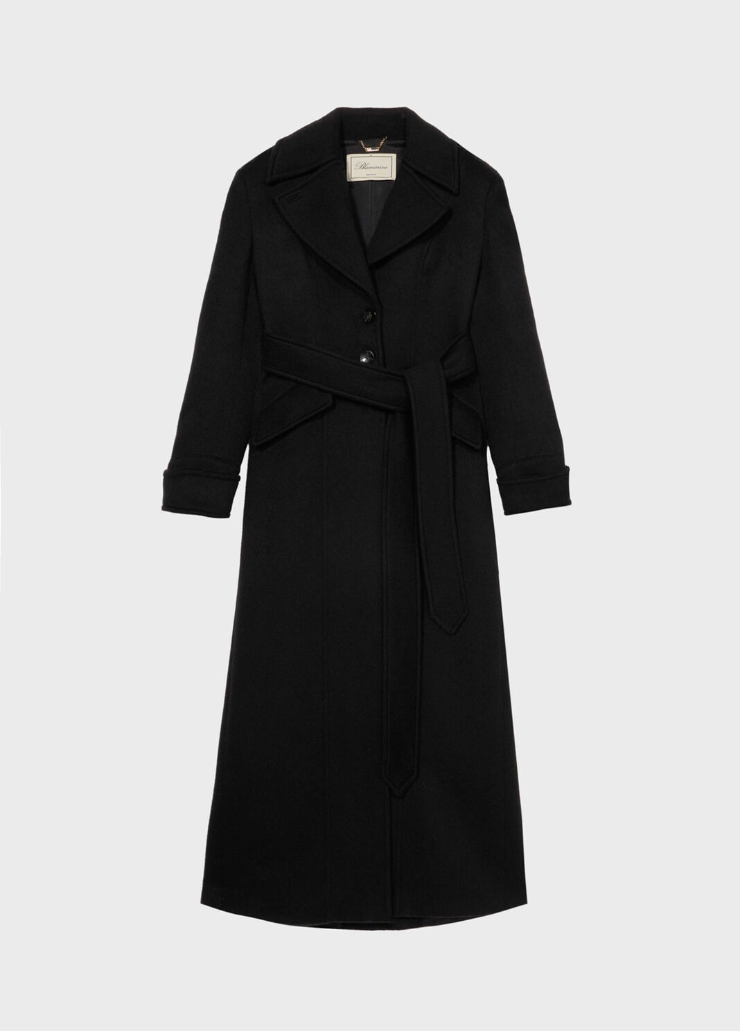 Full-length fabric coat with belt  Blumarine - large image number 4