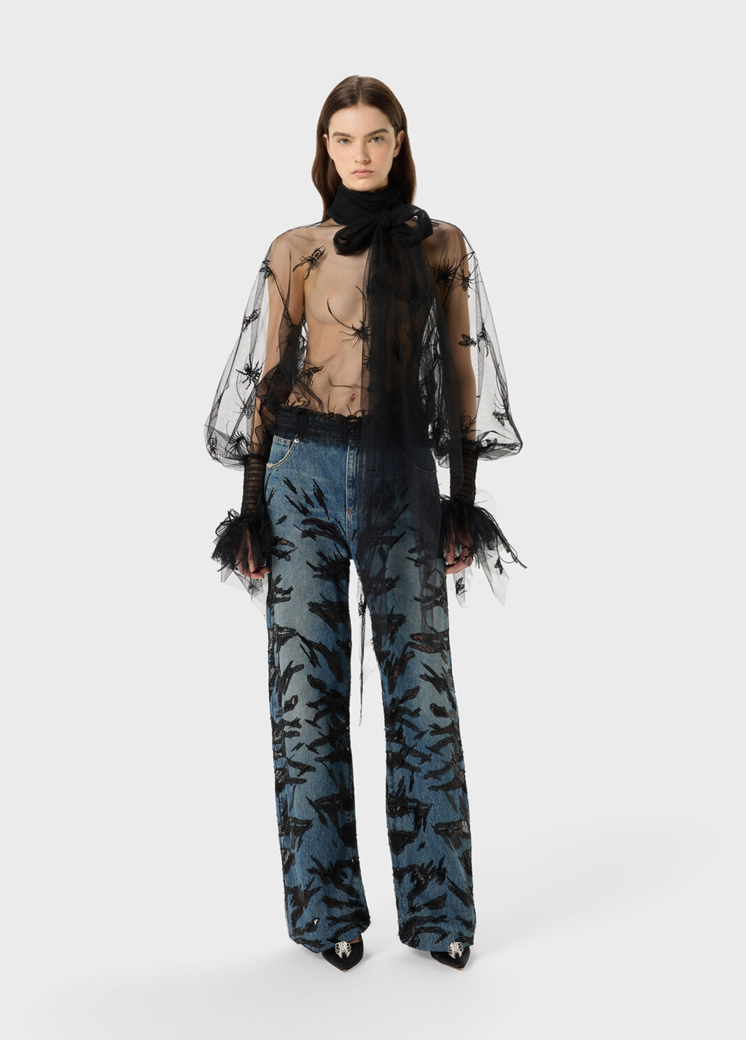 Jeans wide leg con ricamo  Blumarine - large image number 3